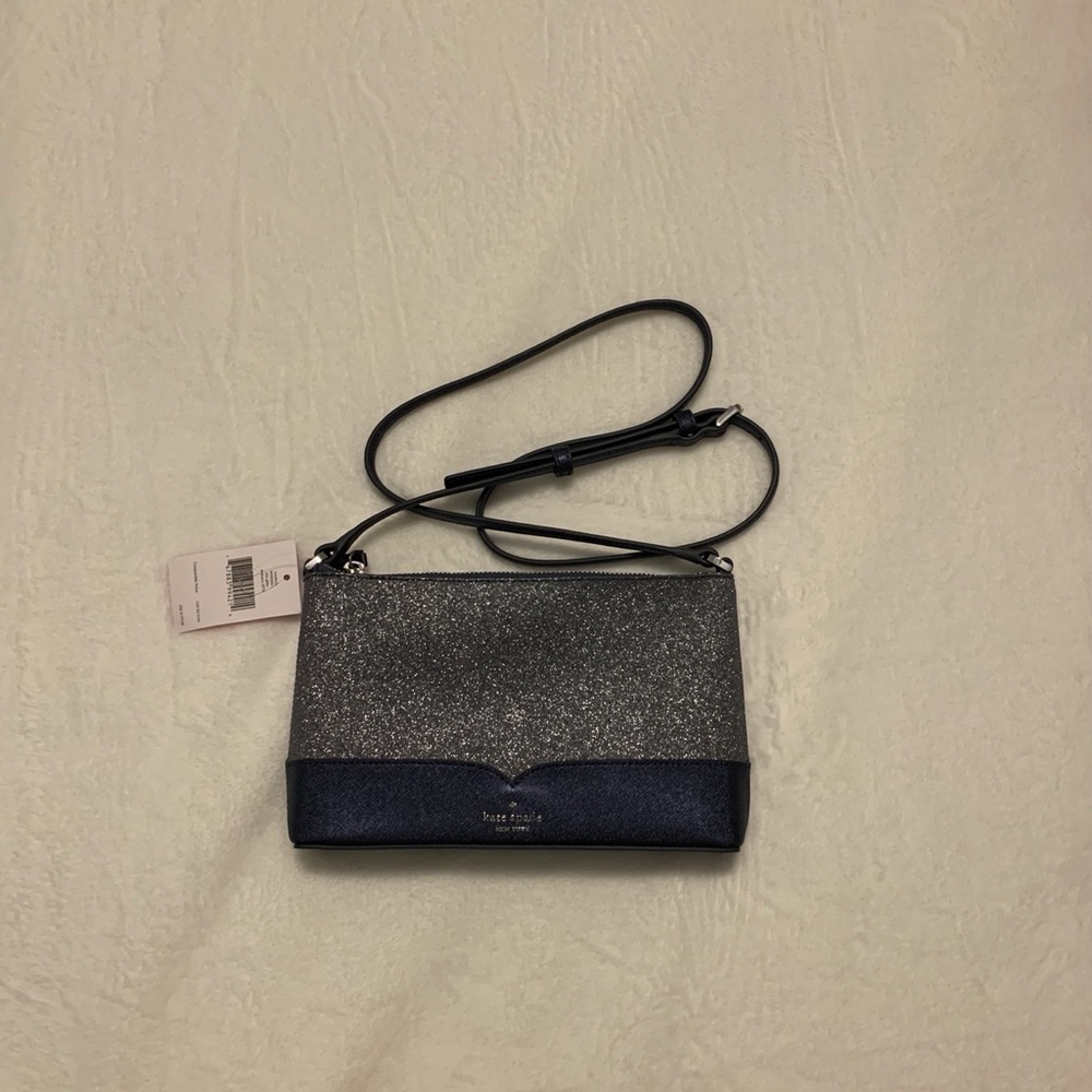 Kate spade Lola glitter cross body dusk navy